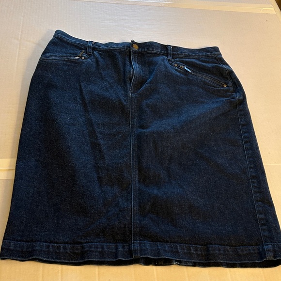 Lauren by Ralph Lauren Jean Co Premium Women’s Blue Denim Pencil Skirt Sz 14 - Picture 5 of 13